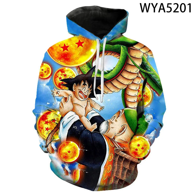 

Autumn New Fashion Men's Women's Children's Hoodie 3d Printing Dragon Ball Goku Cartoon Anime Cool Pullover Casual Coat