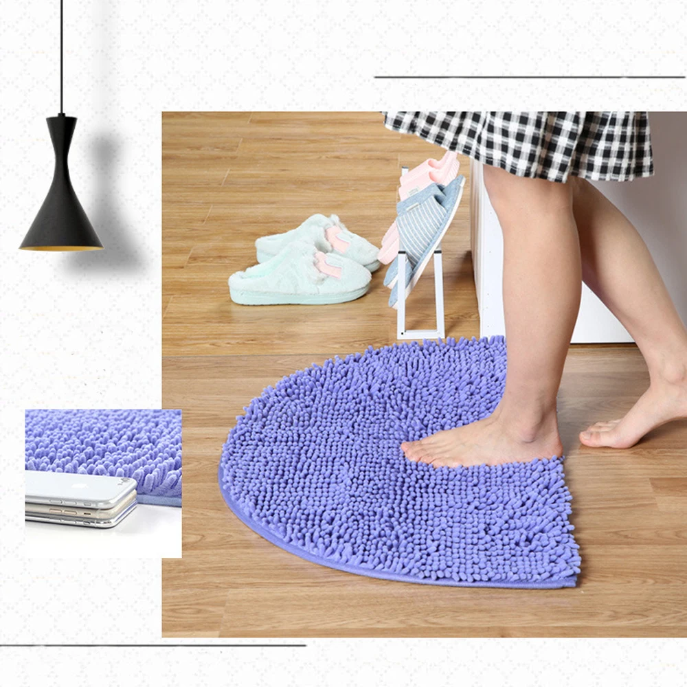 40 × 60 см полукруглая машина моющаяся Резина задний коврик Домашний коврик для ванной комнаты