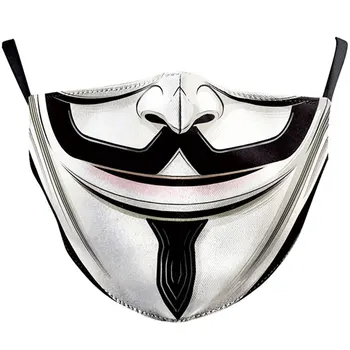 

1pcs 20 Style Unisex Cartoon Funny Teeth Letter Mouth Black Cotton Half Mouth Mask Anti-bacterial Dust Warm Cute Masks