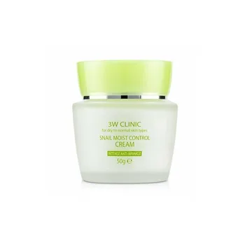 

3W CLINIC Snail Moist Control Cream Intensive Anti-Wrinkle For Dry to Normal Skin Nutrition Supply Whitening Moisturizing