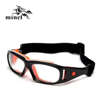 Mincl sportowe okulary bezpieczeństwa okulary ochronne koszykówka piłka nożna okulary optyczne okulary okulary rama okulary mogą krótkowzroczność NX tanie i dobre opinie Z tworzywa sztucznego Stałe orange black