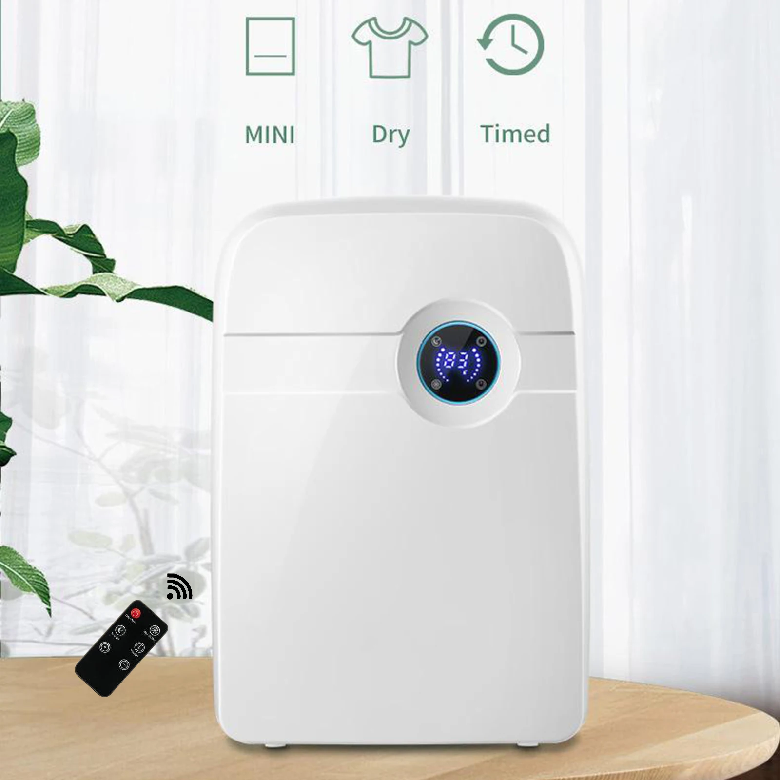 Electric Dehumidifier, Portable Dehumidifier with 2.5L Water Tank, Electric Mini Dehumidifier for Bathroom, Quiet Dehumidifier