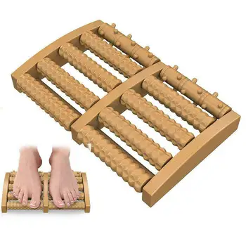

Wood Foot Massage Roller Large Dual Foot Massager Roller Ball Feet Heel Stress Relief Massager Spa Gift Health Care