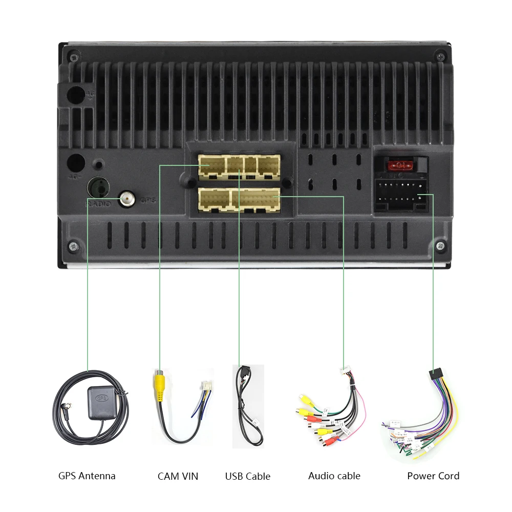 Podofo Универсальный 2 din Android 8,1 автомобильное радио, Bluetooth, GPS wifi 2din мультимедийный плеер ISO Android Зеркало Ссылка аудио стерео камера