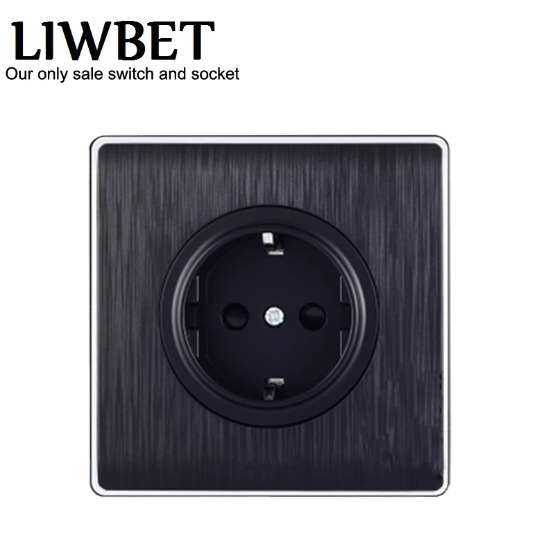 

16A EU standard wall socket and black color Germany standard outlet
