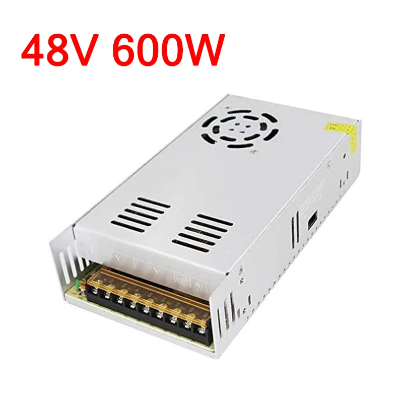 48V 12.5A 600W DC Switching Power Supply AC 110/220V SMPS for CNC Router Foaming Milling Cutting Laser Engraver stepper motor