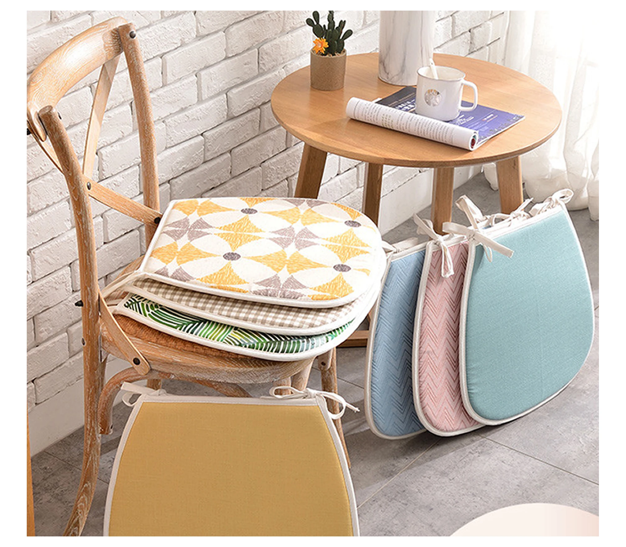 Chair Cushions With Ties, Dine Chair Pad, Kitchen Dining Room Seat