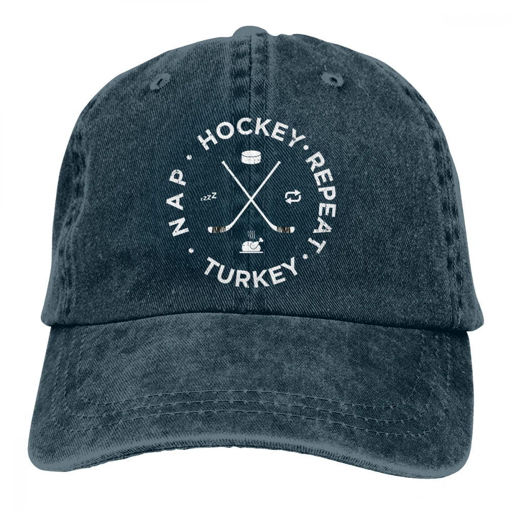 Хоккейная Турция Nap Повтор Casquette черный унисекс Мужские Женские джинсовые бейсболка с ремешком кепки Регулируемая шляпа для гольфа папа