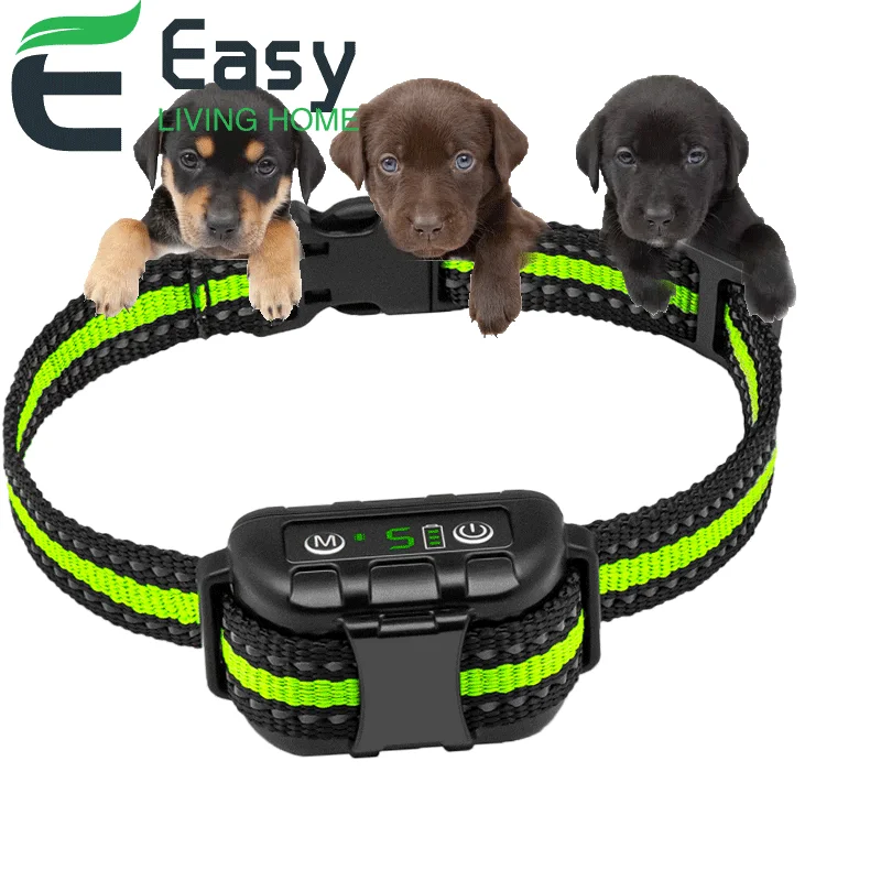 Collar para dejar de ladrar sin de Control de ladridos con vibración y descarga eléctrica para perros, collar antiladridos activado por pitido|Dispositivos antiladridos| -