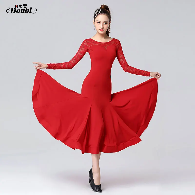 Новый дизайн костюмы для бальных танцев женское современное платье с длинным