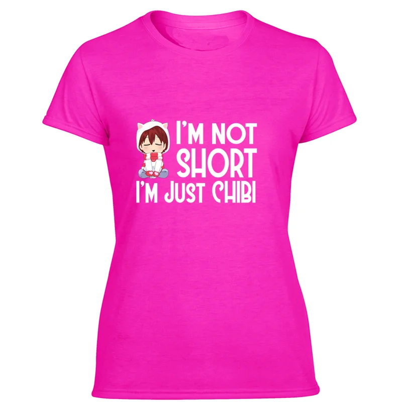 Дизайнерская Повседневная футболка с надписью i'm not короткая i'm chibi для мужчин, Мужская футболка с надписью, известный большой размер S~ 5xl, популярная футболка