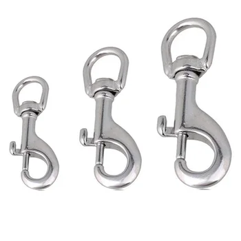 

316 Stainless Steel 66mm 73mm 84mm Scuba Diving Clips Swivel Eye Snap Hook Dive Single Ended Swivel Eye Bolt Buckle Dog Clip