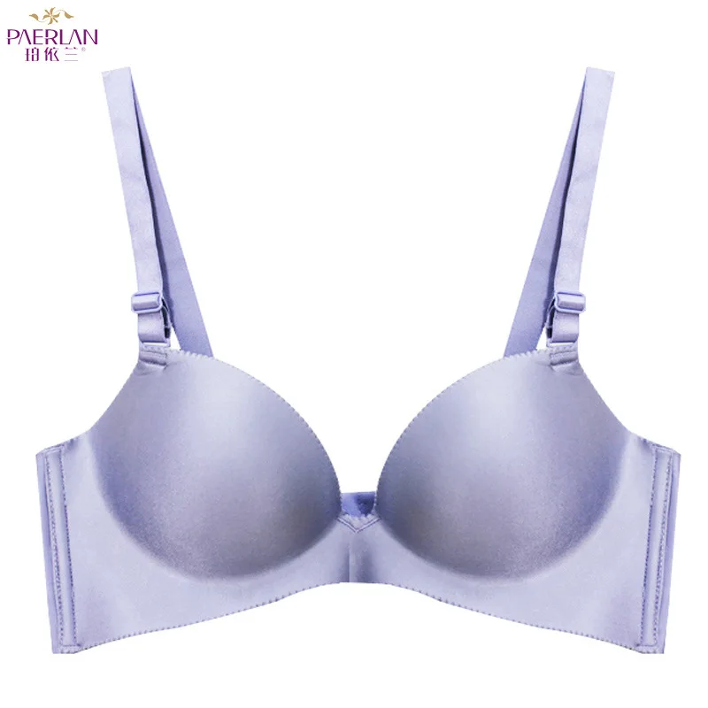 Cymbidium Glossy One-piece Adjustable Bra New Products Small Cup Thick Cups Gathered Sexy Seamless Underwear Ladies Underwear Wholesale - Цвет: Cymbidium