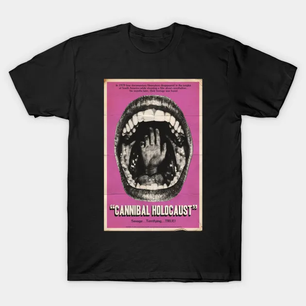 Мужская футболка Cannibal Холокост фильм плакат тройник по trevorduntposterdesign (1) Футболка