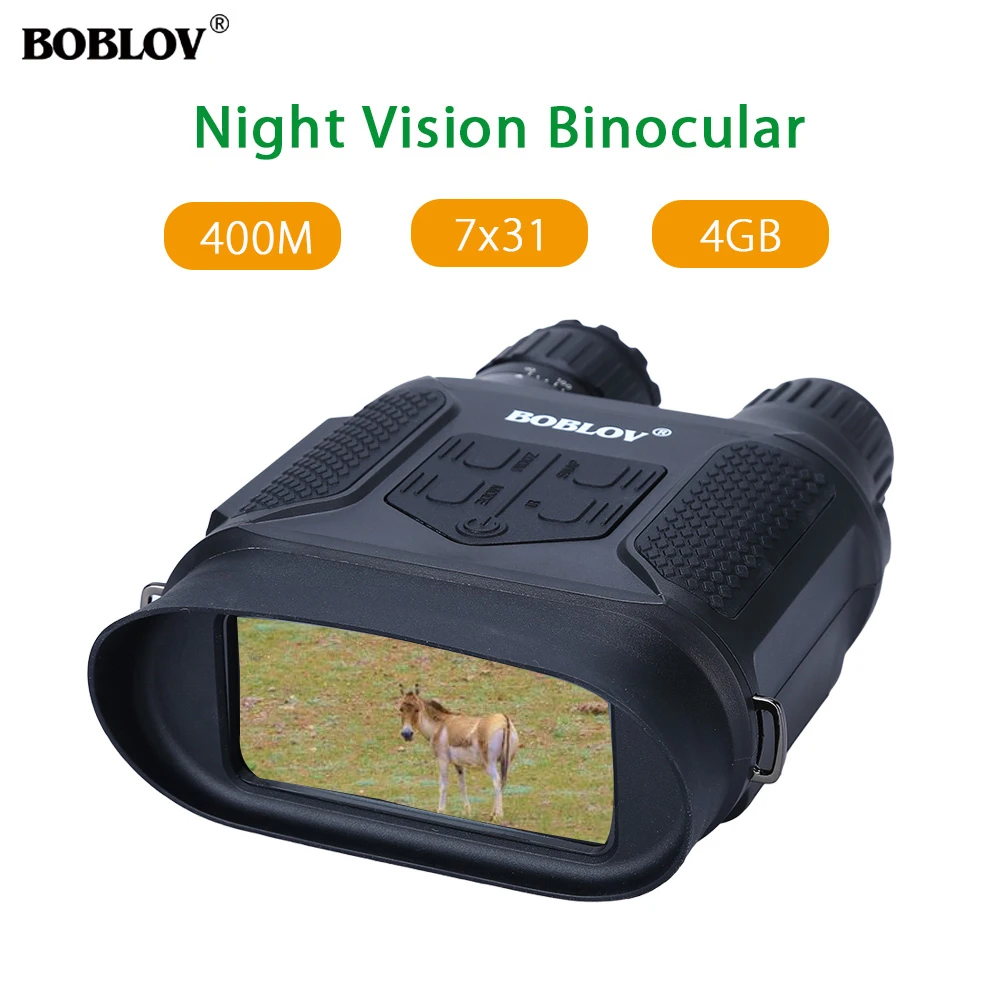 

NV400 Day & Night Vision Infrared 7x31 Zoom Binocular Scope Telescope Device 4GB 720P 400M Hunting Outdoor Travel Camping Camera