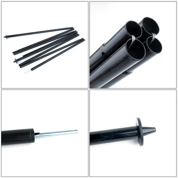 

Camping Awning Pole Awning Rod Tent Poles Tar Tarpaulin For Canopy Tent Building Sun Shelter 2Pcs
