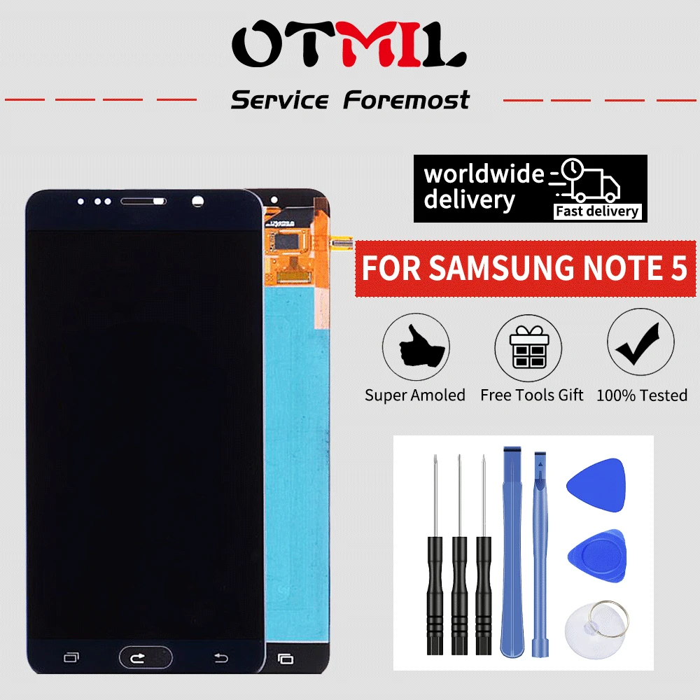 ЖК дисплей OTMIL 5 7 &quotBurn Shadow для SAMSUNG GALAXY Note с сенсорным экраном и дигитайзером N9200