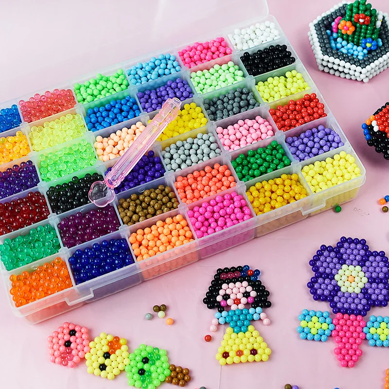 

Water Mist Magic Beads Handmade DIY for Making Water Soluble Water Stick Beads Fight Beans 36 Color Beanstalk Set GIRL'S Toy