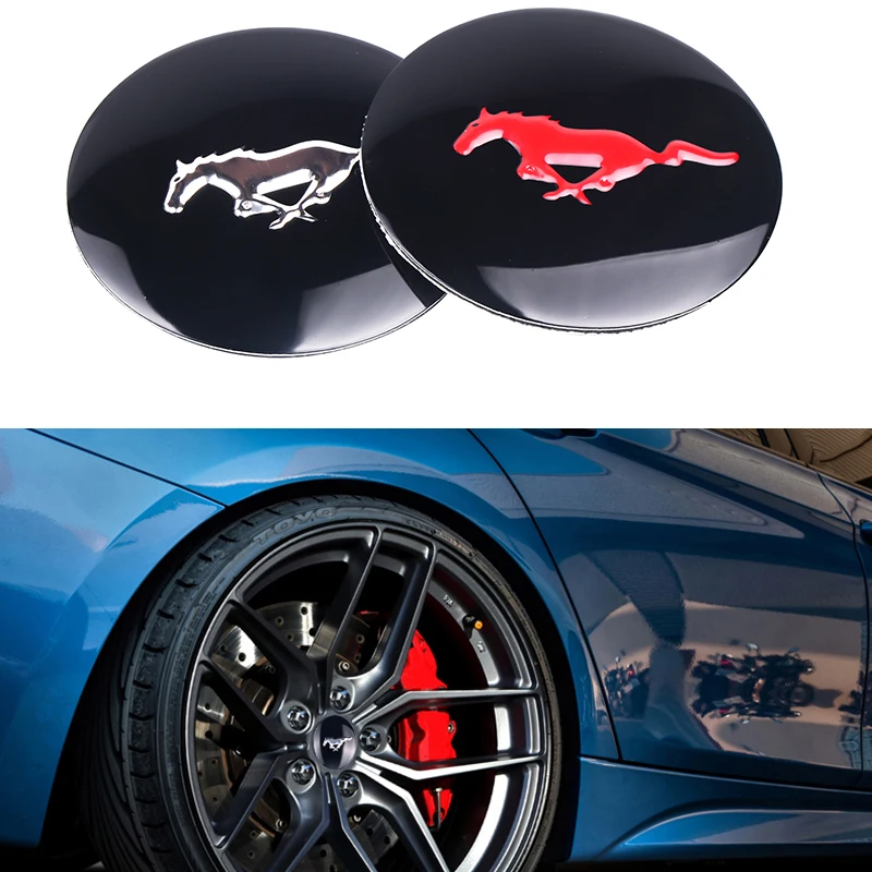 

4Pcs 56MM Car Styling Mustang Falcon Emblem Car Wheel Center Dust-Proof Aluminum Alloy Sticker Decoration For Ford Mustang