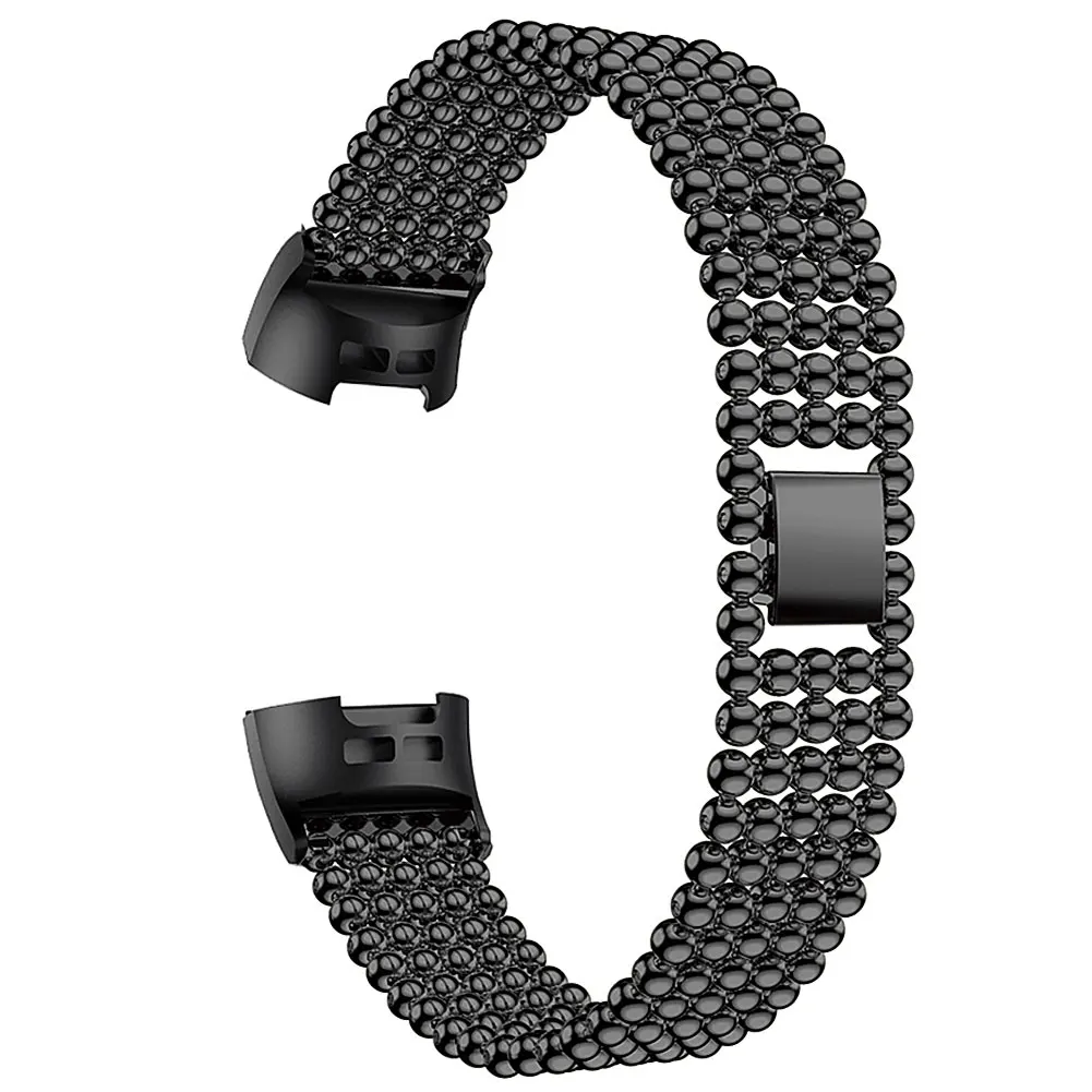 Сменный ремешок для смарт-браслета Voor Pols, браслет из сплава с шариковыми бусинами, смарт-браслет, ремешок для Fitbit Charge 3