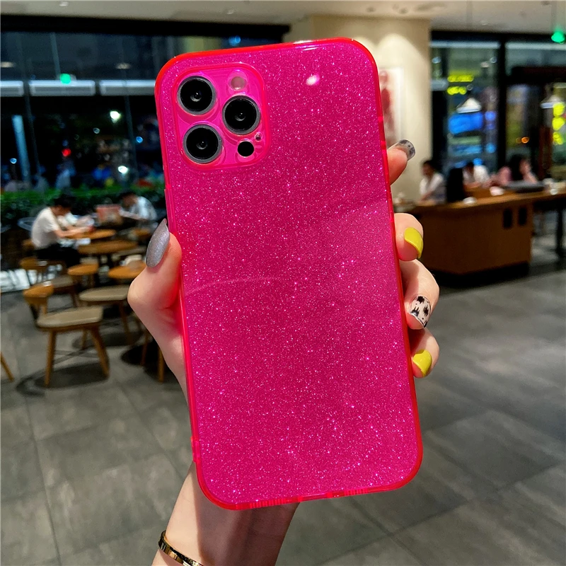 Radiant Glitter Shockproof Phone Case - Bright Slim TPU Cover