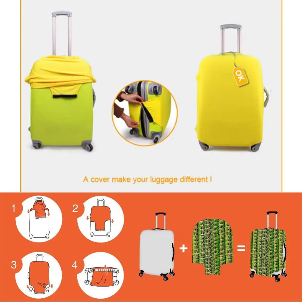 ELVISWORDS 2019 Luggage hood size 18-32 inch custom image / logo printing / wholesale dustproof waterproof luggage cover