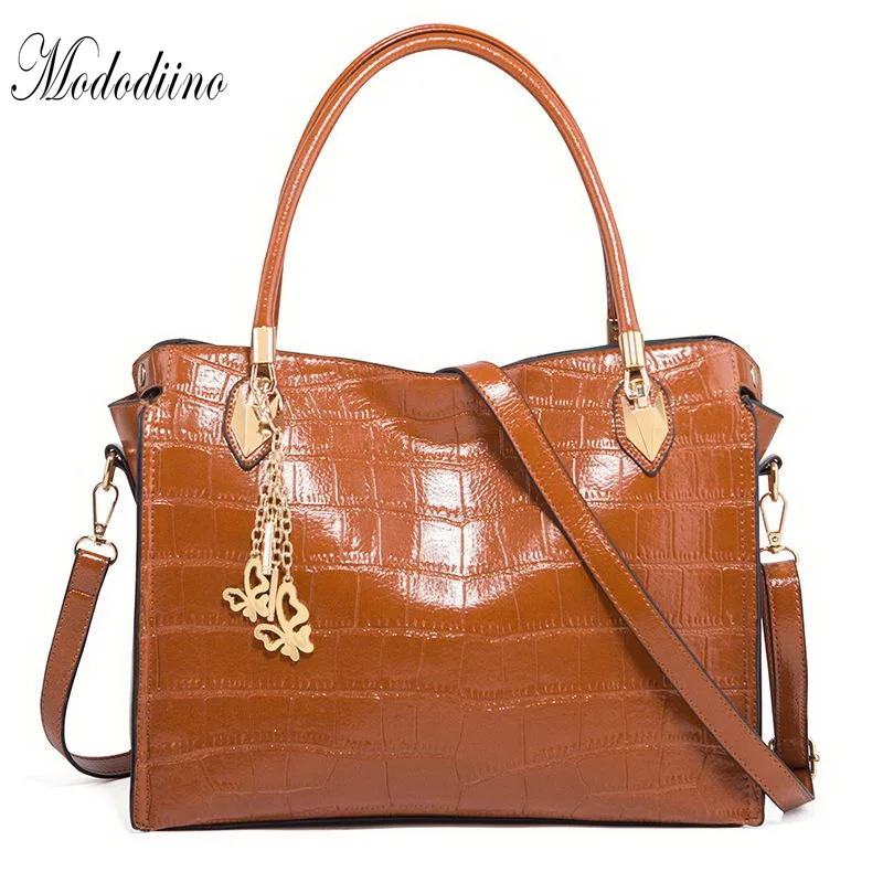 

Mododiino Designer Crocodile Pattern Women Handbag Leather Shoulder Bag Crossbody Ladies Handbags Big Bags For Women Bag DNV1197