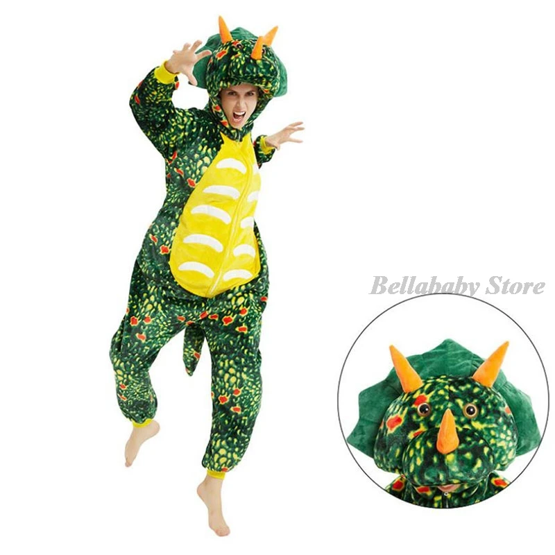 Compre Unissex kigurumi dinossauro unicórnio dos desenhos animados