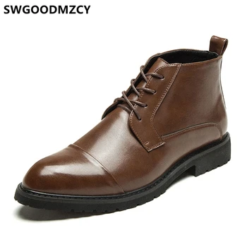 

Mens Dress Boots Formal Dress Oxford Shoes For Mens Boots Leather Coiffeur Italian Brand Ankle Boots Men Office Shoes Ayakkabi