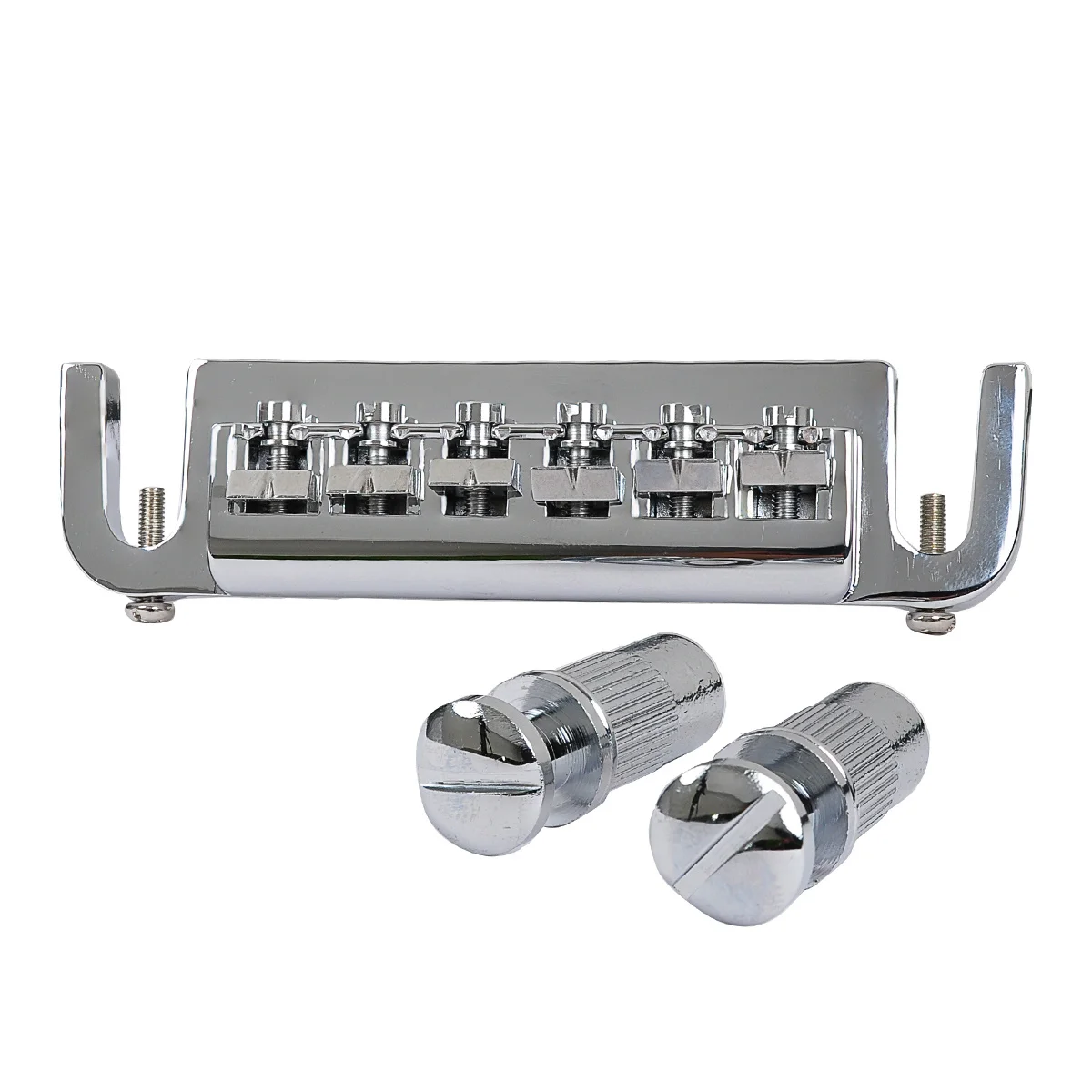 Musiclily Pro 52.5Mm Badass Style Regolabile Avvolgente Ponte Tailpiece Per Epiphone Les Paul Junior Lp Style Guitar, Chrome