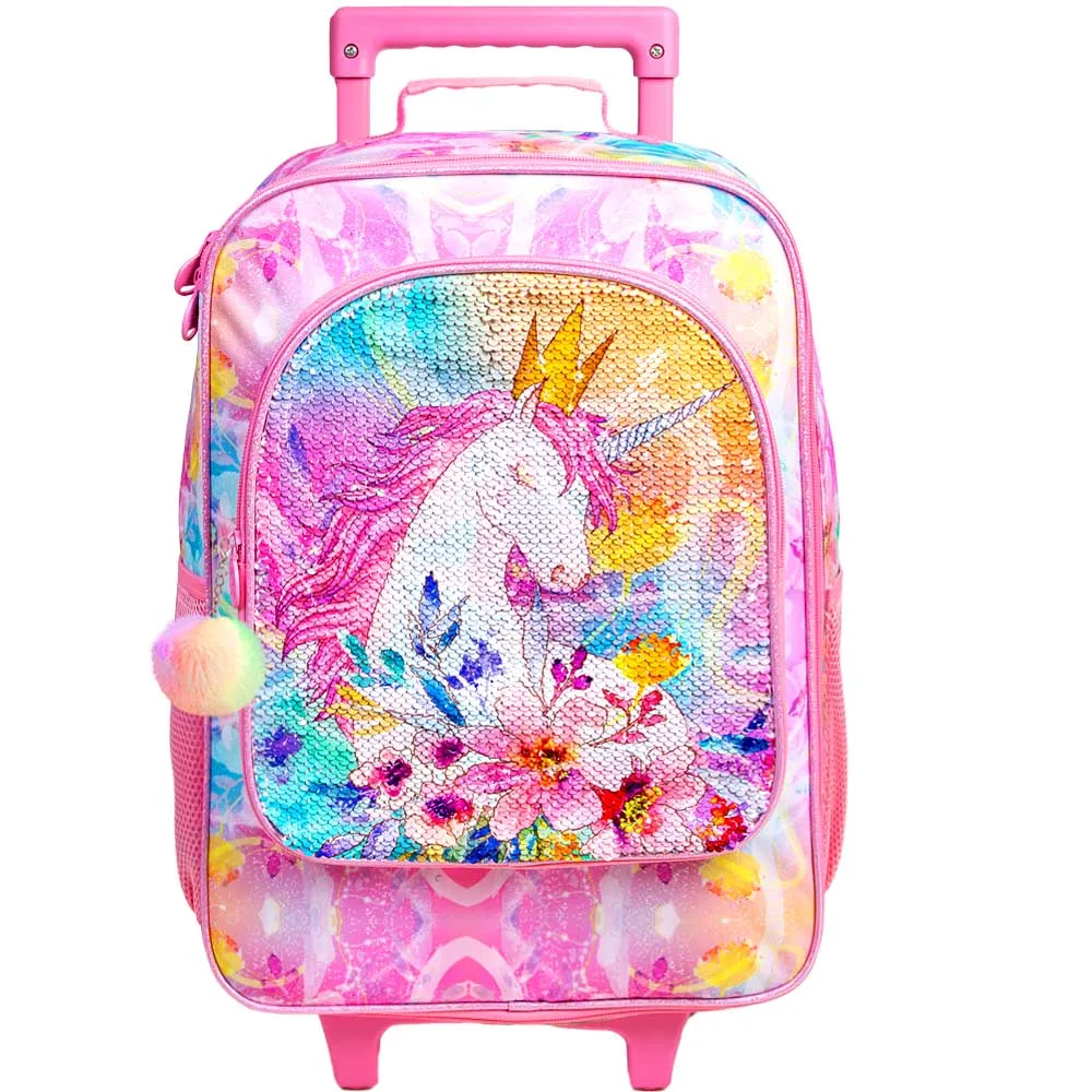 Wildkin Unicorn Rolling Suitcase, Kids Unisex, Size: 16 x 6 x 11.5 in, Purple