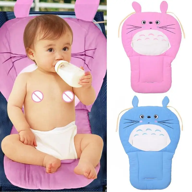 Cartoon Cat Print Pram Stroller Soft Seat Cushion Dining Chair Pad Stroller Accessories