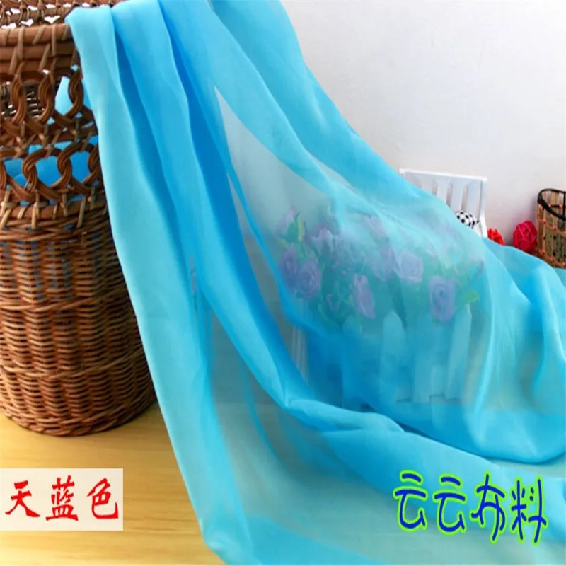 Chiffon Fabric By The Meter for Skirt Dress Clothes The Inner Lining Sewing Chiffon Fabric Green Fabric For Summer Dress
