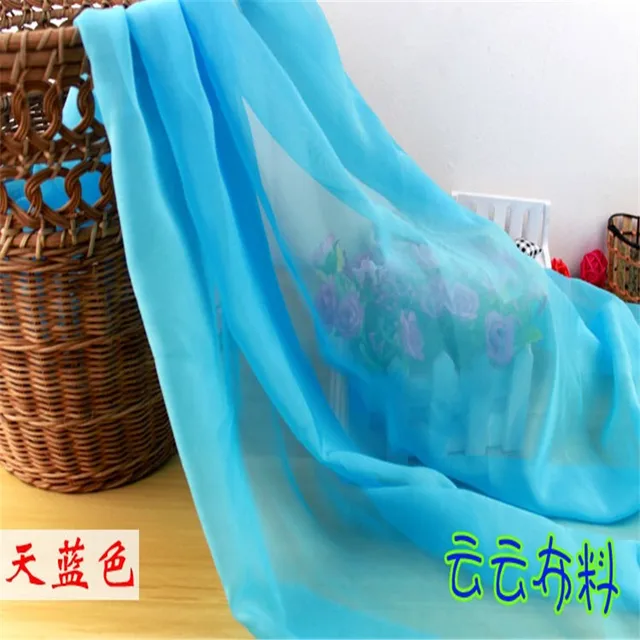 Chiffon Fabric By The Meter for Skirt Dress Clothes The Inner Lining Sewing Chiffon Fabric Green Fabric For Summer Dress metre