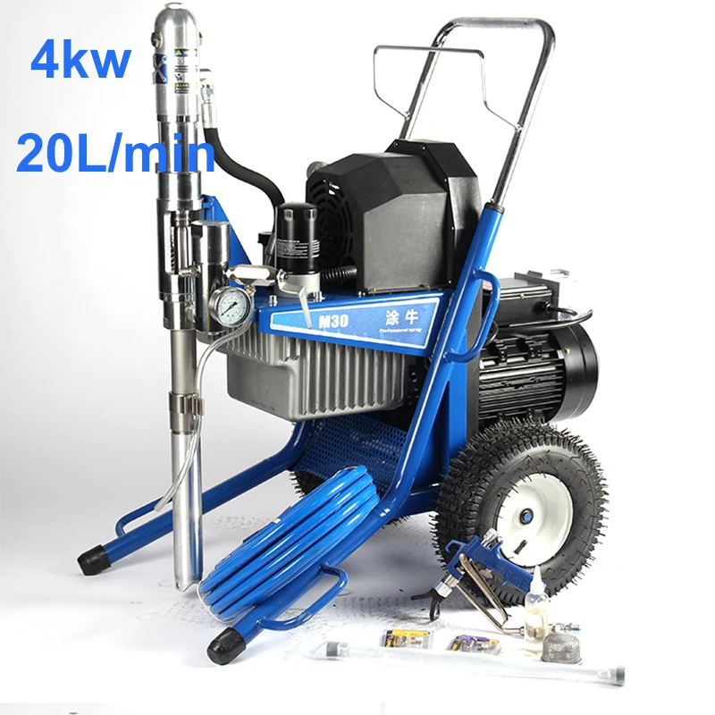 Electric High Pressure Airless Spray machines, paint/coating/latex/Putty, airless spraying Putty machine with Spray Gun wiseup 1000ml electric spray gun cordless high power automobile steel coating air brush with compatible for 21v 1500mah battery