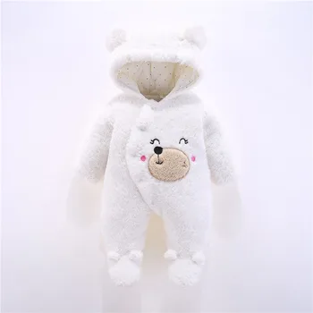 

Winter New Cute Baby Clothes Thicken Fleece Long Sleeve Rompers Jumpsuit Bebes Infantil Animal Clothing