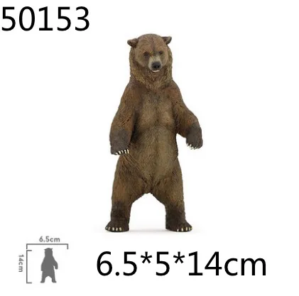 Papo wild animal пластиковая модель моделирование, игрушечный тигр, Лев, медведь Гепард, животное модель - Цвет: 50153