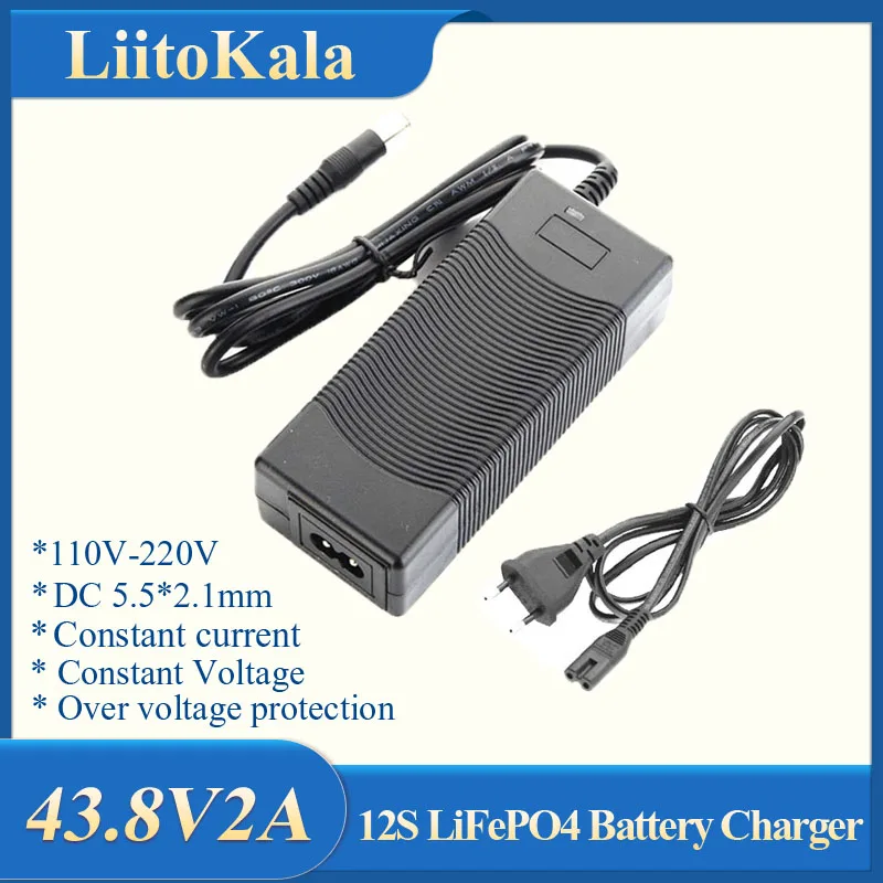 36V 2A LiFePO4 battery Charger output 43.8V 2A Used for 12S battery LFP