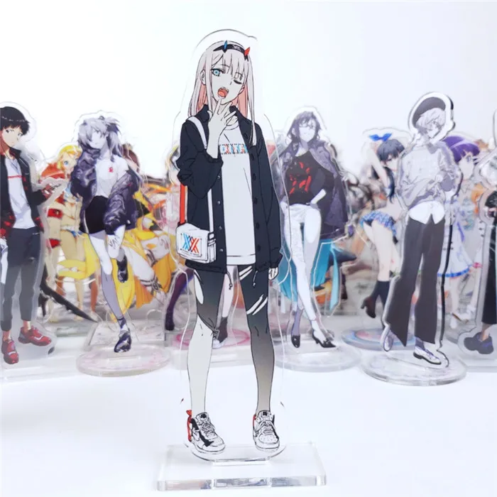 Аниме DARLING in the FRANXX 02 Zero Two фигурка на акриловой подставке настольное украшение Коллекция Модель игрушка кукла подарки - Цвет: as pictured