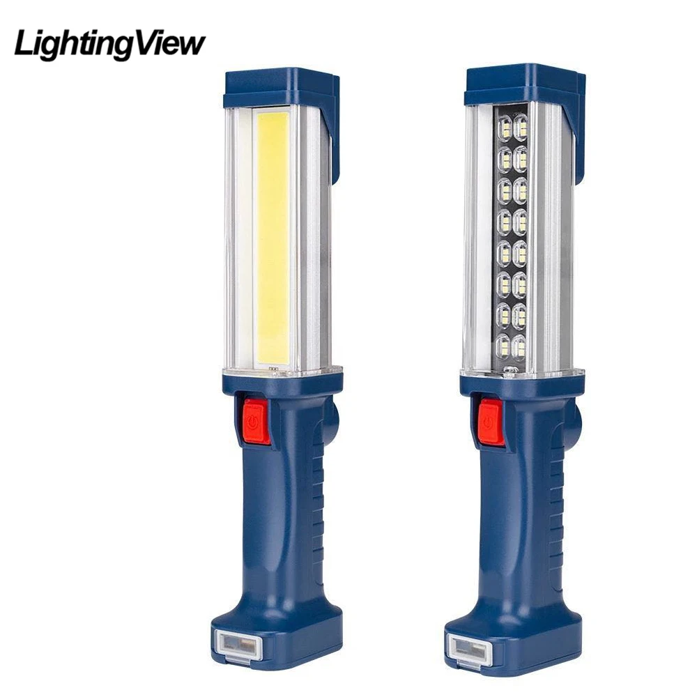 COB/32 SMD светодиодный перезаряжаемый рабочий светильник со встроенным