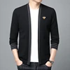 Mens New Sweater Cardigan Jacket Embroidery Leisure Knitted Sweater Men 2