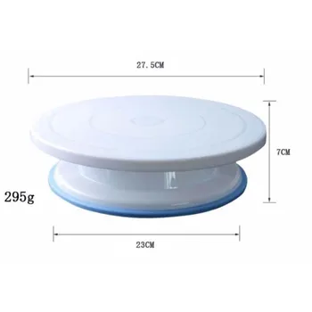 

6Pcs/Set Cake Decorating Turntable Icing Nozzles Spatula Display Stand Rotating Non-toxic And Tasteless