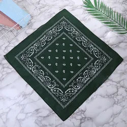 Stylish Unisex Cotton Headband & Bandana Scarf Collection - 55cm - 55cm (Black Green)