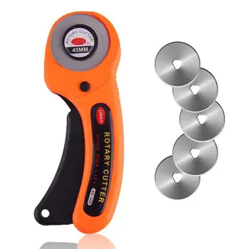 

45mm Round Wheel Rotary Cutter Quilting Sewing Roller Fabric Cutting Craft Tools
