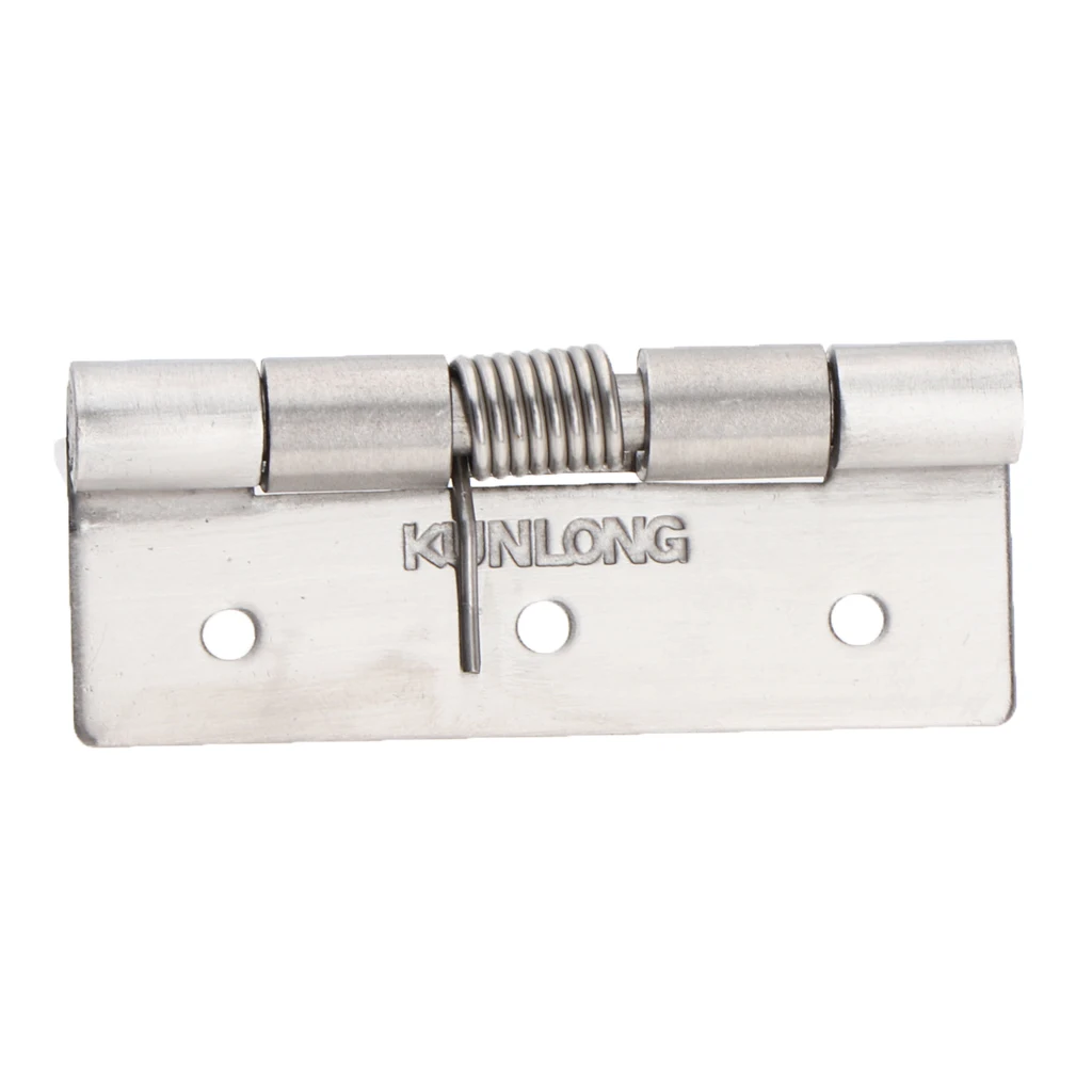 Heavy Duty Boar Spring Self-Closing Hinges 2.36 x 0.6 inch 60 x 15mm Square - Stainless Steel