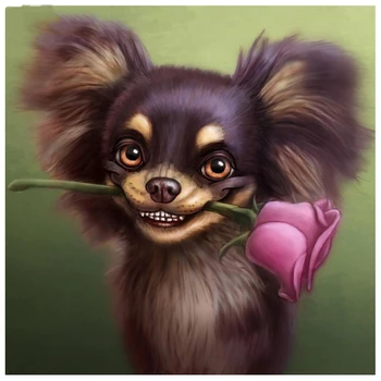 

Chihuahua Dog Diamond Embroidery,puppy Pet Diamond Painting,Full,Cross Stitch,Diamond Mosaic,Square,Rhinestone,DIY,Rose
