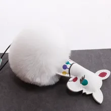 Жираф пушистый шар брелок кулон ПУ Sika олень сумка автомобиль-стиль пушистый шар кулон