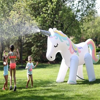 

135cm Inflatable Unicorn Water Spray Pool Toys Swimming Float Outdoor Fountain Beach Party Children's Summer Toys