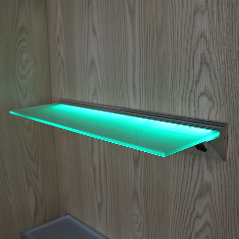 Estante de con luz LED para Clip de 8mm, estantería de vidrio de con adaptador, color azul, 1 unidad 30cm de longitud|Estantes y estanterías de almacenamiento| - AliExpress