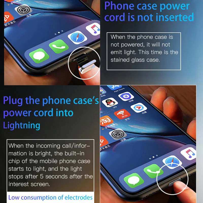 Yagoo умный светодиодный светящийся чехол для телефона для Apple iPhone X XS XR MAX 6 6S 7 8 Plus чехол s задняя крышка милые животные Funda Роскошная Мода